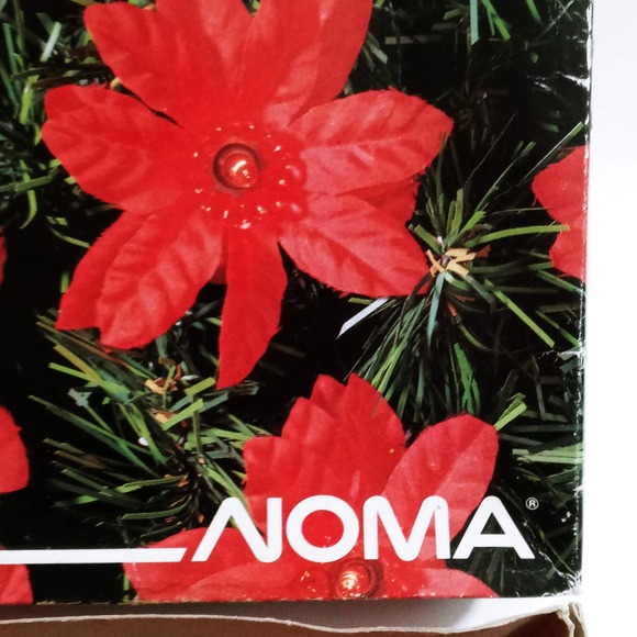 Vintage Noma Midget Lite Silk Poinsettia Set 20 Lights 34ft (hsu) - Picture 6 of 10